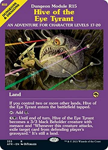 Magic: the Gathering – Hive of The Eye Tyrant (355) – Showcase (Dungeon Module Cover) – Adventures in The Forgotten Realms