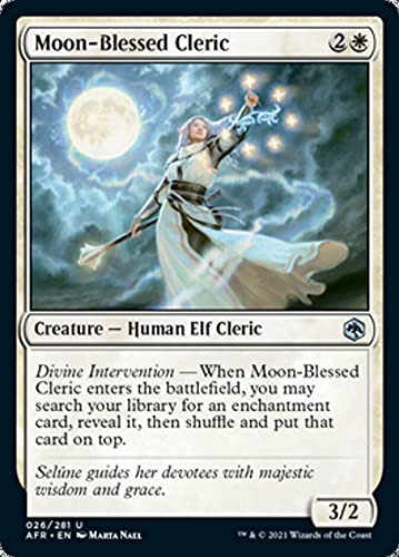Magic: the Gathering – Moon-Blessed Cleric (026) – Adventures in The Forgotten Realms