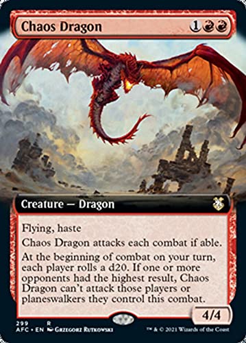Magic: the Gathering – Chaos Dragon (299) – Extended Art – Forgotten Realms Commander
