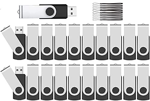 50 Pack Flash Drives 2GB with Lanyards, Ablaze Premium USB 2.0 Thumb Drives Bulk USB Memory Stick 2GB Pendrive Jump Drive (2GB 50 Pack, Black)