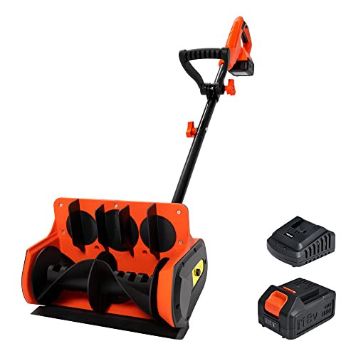 VOLTASK Cordless Snow Shovel, 18V（Same as 20v） | 11-Inch | 4.0 Ah Cordless Snow Blower, Battery Snow Blower with Adjustable Front Handle & Rotating Chute (4.0 Ah Battery & Quick Charger Included) | The Storepaperoomates Retail Market - Fast Affordable Shopping