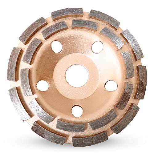 VARENO Diamond Concrete Grinding Wheel 5 inch for Polishing and Cleaning Stone Concrete Surface, Cement, Marble, Rock, Granite, and Thinset Removing, Angle Grinder Wheels Cup