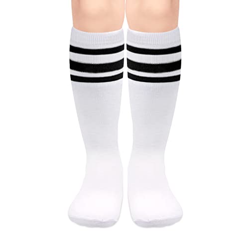 Toddler Knee High Socks Girls Baby Knee Socks for Girls Boys Soccer Socks Kids White Soccer Socks Youth Baby Tube Socks