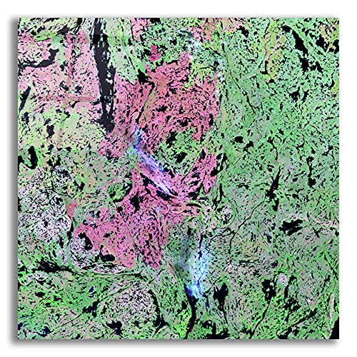 Epic Art ‘Earth as Art: Yellowknife Wetlands’ Acrylic Glass Wall Art, 36″x36″