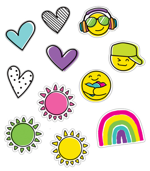 Carson Dellosa, Kind Vibes Cut-Outs Variety Pack, Printable