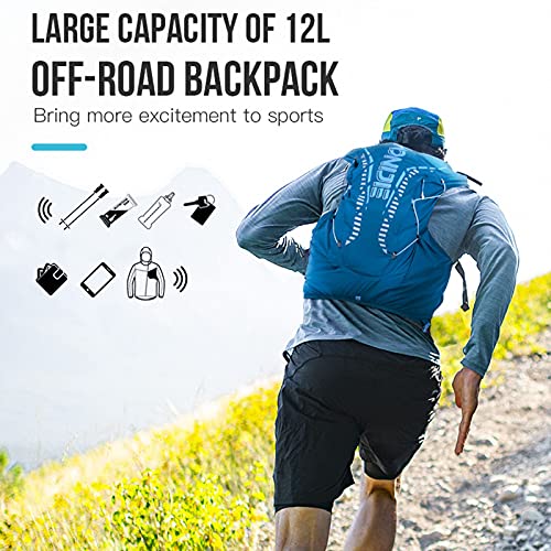 AONIJIE 12L Large Capacity Cross Country Backpack with 2 450ml Water Bottles, Specially Designed for Outdoor Running Sport (Bluesd19*2-M) | The Storepaperoomates Retail Market - Fast Affordable Shopping