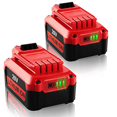 Ahomtikk 2 Pack 20V 6.0Ah Replacement Battery for Craftsman V20 Lithium Ion Battery CMCB205 CMCB204 CMCB204-2 CMCB202 CMCB202-2 Craftsman 20 Volt Battery (All of V20 Cordless Tool Series)