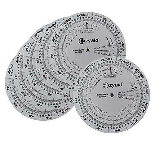 Ezyaid Pregnancy Wheel (Pack of 6), Due Date OB-GYN Calculator, Gestational EDC Wheel for Midwives and Health Workers