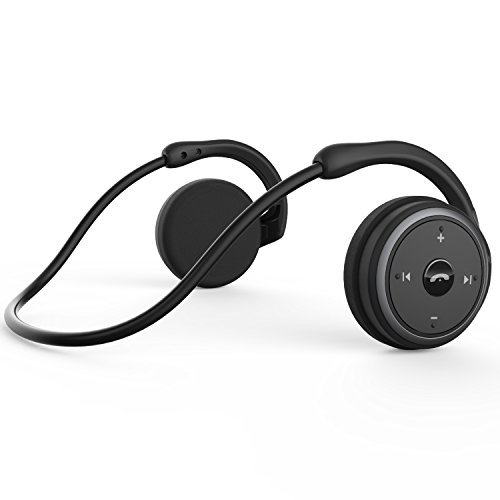 RTUSIA Small Bluetooth Headphones Wrap Around Head – Sports Wireless Headset with Built in Microphone and Crystal-Clear Sound, Foldable and Carried in The Purse, and 12-Hour Battery Life, Black
