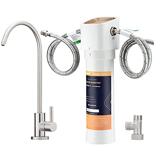 Under Sink Water Filter System NSF/ANSI Certified Water Filtration System with Faucet High Capacity Direct Connect Under Counter Drinking Water Filter Reduces 99.99% Lead Chlorine & Odor
