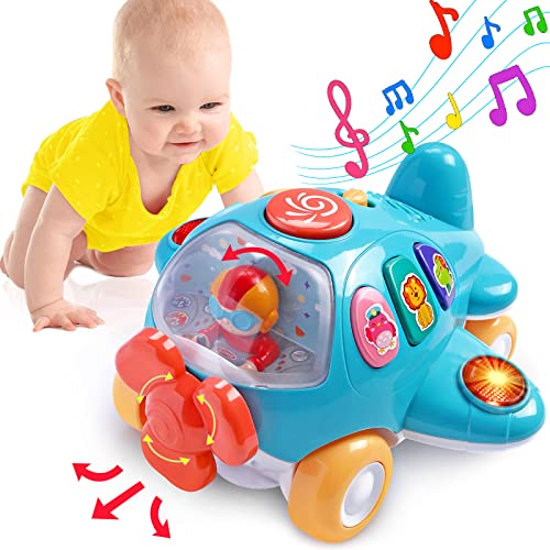 OCATO Baby Toys for 1 Year Old Boy Girl Gifts Crawling Infant Baby Toys 12-18 Months Interactive Light Up Baby Musical Toys for Toddlers 1-3 Learning Airplane Toys Gifts for 1 2 3 Year Old Boys Girls