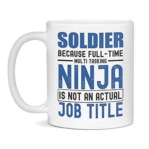 Soldier Ninja Funny Soldier Mug Gift, 11-Ounce White