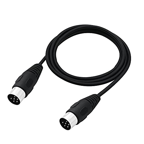 PNGKNYOCN DIN 6 Pin Audio Signal Cable 6 Pin DIN Male to Male AV Adapter Audio Plug Cable for Digital Audio Devices(1.5m)