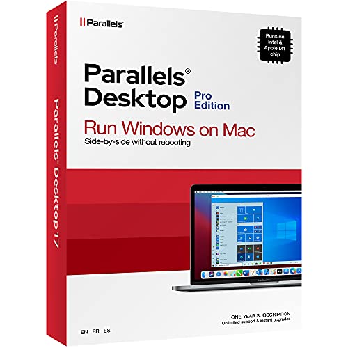 Parallels Desktop 18 for Mac Pro Edition | Run Windows on Mac Virtual Machine Software | 1 Year Subscription [Mac Key Card]