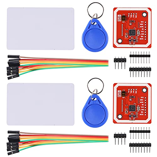 AITRIP 2 PCS PN532 NFC NXP RFID Module V3 Kit Near Field Communication Reader Module Kit I2C SPI HSU with S50 White Card Key Card Compatible with Arduino Raspberry Pi DIY Smart Phone Android Phone