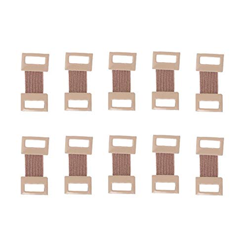 weeee 10 Pcs Elastic Bandage Wrap Stretch Metal Clips Elastic Bandage Clips Replaceable Wrap Clips Replacement Fastener Fixation Clamps Hooks for Various Types Bandages, Brown