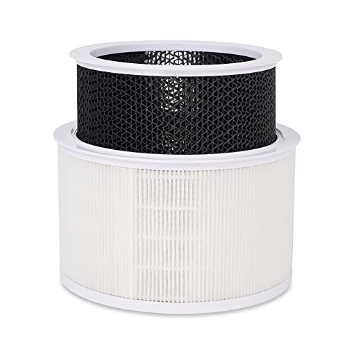 clair Air Purifier Replacement Filter, Three (3) Filter Package, Pre-Filter, CEPA* Embossed H13 True HEPA Filter, Activated Carbon Filter for Deodorization, White