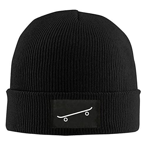 Dianzizimaomayi, Skateboard Warmth Knitted Hat for Womens & Man’s Knit Hat Trendy Classic Adult Hats Black, One Size