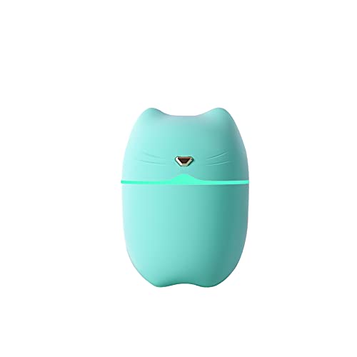 Melaogoy Portable Mini Humidifier, 2 Mist Modes USB Desktop Humidifiers, 260ml 6H Auto Shutdown Colorful Air Humidifier for Car, Bedroom, Baby Room, Office, Home (Green)