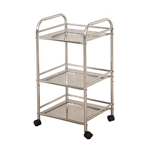 MZXUN Trolley On Wheels Tool 3 Tier Medical Equipment Rolling Cart, Beauty Salon Trolley with Universal Brake Wheel, Perfect for Hospital/Dental Clinic, 80 kg Capacity (Size : S-40×35×75cm