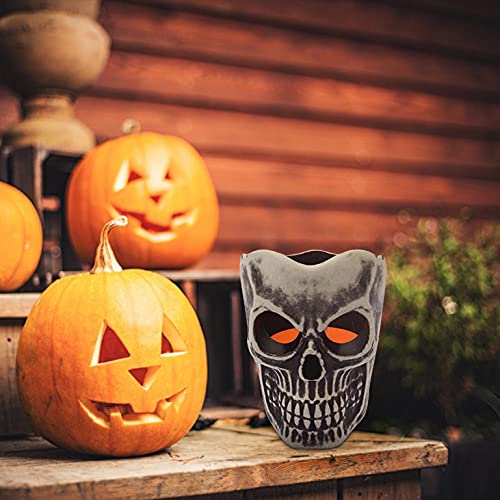 YUNAIYI Halloween Skull Light LED Electronic Glowing Skull Night Light, Halloween Atmosphere Elevate Resin Battery Powered Statue Lamps for Garden Yard Bedroom Home Desk Windows Decor | The Storepaperoomates Retail Market - Fast Affordable Shopping