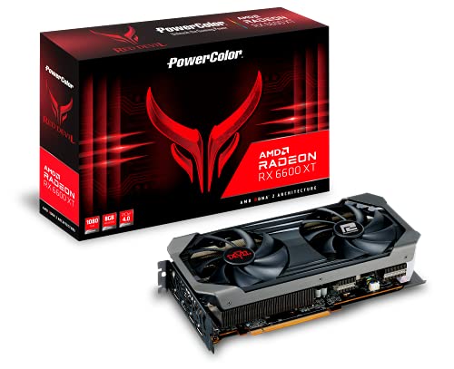 PowerColor Red Devil AMD Radeon RX 6600 XT Gaming Graphics Card with 8GB GDDR6 Memory, Powered by AMD RDNA 2, HDMI 2.1