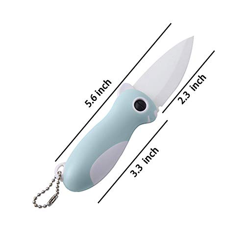 3 PACK Ceramic Paring Knife, Pocket Knife Folding Knife, Super Sharp Blade only 2.3 inch, Fruit Peeling Vegetable Cutting, Easy-to-Carry (3 Color) | The Storepaperoomates Retail Market - Fast Affordable Shopping