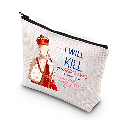 BDPWSS Musical Gift Musical Makeup Bag For Women Musical Fans Gift I Will Kill Your Friends And Your Family To Reminder You Of My Love Cosmetic Bag (Remind you of love)