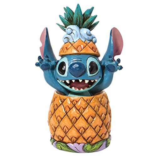 Enesco Jim Shore Disney Traditions Lilo and Stitch Pineapple Figurine, 5.75 Inch, Multicolor