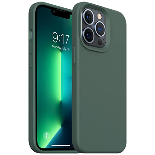 OUXUL Compatible with iPhone 13 Pro Case, Soft Liquid Silicone Phone Cases 6.1 Inch (2021) Ultra Slim Shockproof Cover with Soft Microfiber Lining Full Body Protective Case