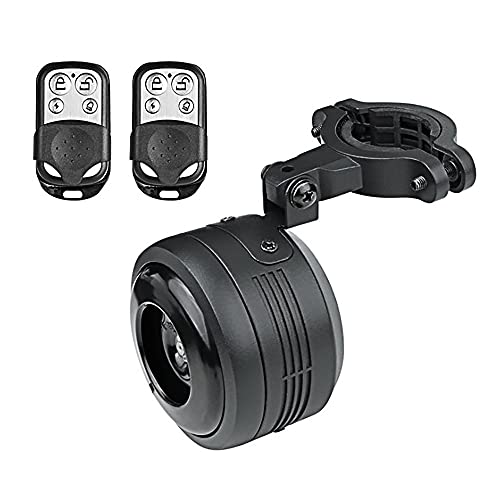 Electric Bike Bell Alarm Horn Waterproof with Remote Controller Anti-Theft Vibration Alarm Bike Horn with USB Rechargeable Function for Mountain Bike | Road Bicycle | Scooters etc