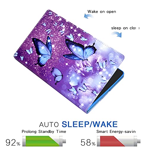 All-New Fire HD 8 Tablet Case, HD 8 Plus 2020 Case, (10th Generation, 2020 Release), Funut Slim Fit Protective Case PU Leather Stand Case Cover with Auto Wake/Sleep, Purple Butterfly | The Storepaperoomates Retail Market - Fast Affordable Shopping