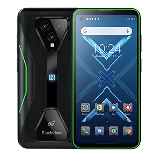 Blackview BL5000 5G Game Rugged Phone, 8GB+128GB Waterproof Dustproof Shockproof, 4800mAh 6.36 inch Android 11.0 MTK6833 Dimensity 700 Octa Core up to 2.2GHz 5G Unlocked Smartphone (Green)