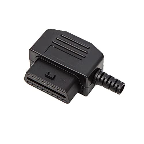 E-Car Connection Universal OBD2 16 Pin Square L Type Car Connection Male/Female Adaptor Plug with Screws (Female)