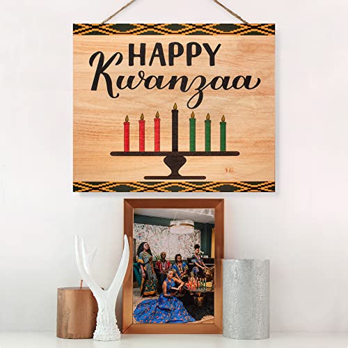 JennyGems Happy Kwanzaa Wooden Sign, Kwanzaa Wall Hanging and Decor for Home or Office, Made in USA | The Storepaperoomates Retail Market - Fast Affordable Shopping