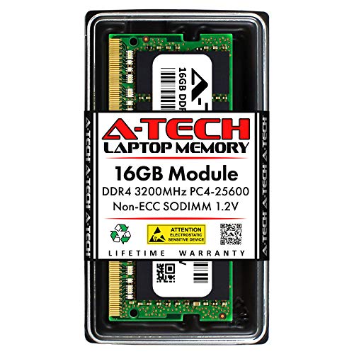 A-Tech 16GB RAM Replacement for Crucial CT16G4SFRA32A | DDR4 3200MHz PC4-25600 1.2V SODIMM 260-Pin Memory Module