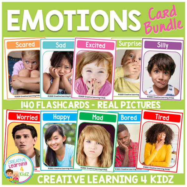 Emotions & Feelings Flashcards Bundle Autism Special Education