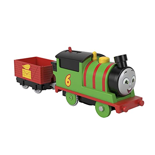 Fisher-Price Thomas & Friends Percy Motorized Toy Train Engine for Preschool Kids Ages 3 Years and Older
