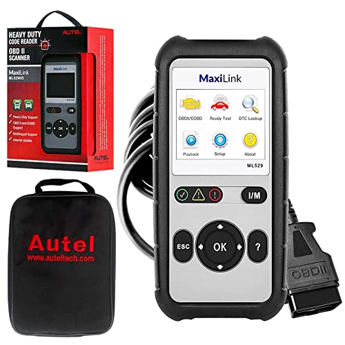 Autel MaxiLink ML529 OBD2 Scanner – Diagnostic Code Reader for Almost All OBD2 Compliant Vehicles, Upgraded Version of AL519 with AutoVIN Function & Read Enchanced Code in Powertrain System
