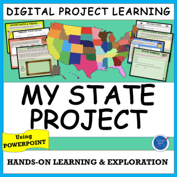 My State Activity Project – Powerpoint Presentation for YOUR State – Student Project Template