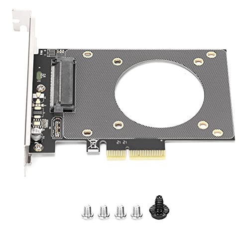 U.2 to PCIe Adapter, SFF-8639 U.2 NVMe SSD to PCI Express 3.0 X4 Expension Card – 4000Mb/s High Speed, Compatible with PCIe X4/X8/X16 Slot (Black)