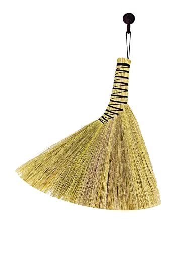 Small Brush Broom,Handmade Turkey Wing Whisk Broom 12″ for Cleaning,Sturdy Soft Brush for Indoor and Outdoor Use, Bristle Design Cleans Dust and Car