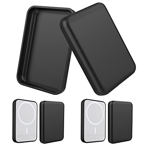 GHIJKL 2 Pack Case Compatible with Magsafe Battery Pack, Ultra-Thin TPU Shockproof Case Slim Scratch Resistant Cover Protective Bumper Shell for Magsafe Battery Pack, Black/Black