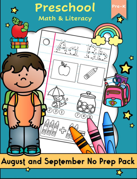 September NO PREP Packet (Preschool)