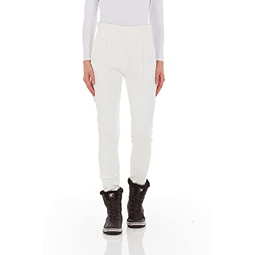Arctic Quest Ladies Softshell Skinny Leg Snow Ski Pant, Slim Fit Water-Resistant Pants for Women, Vanilla, – X-Large –