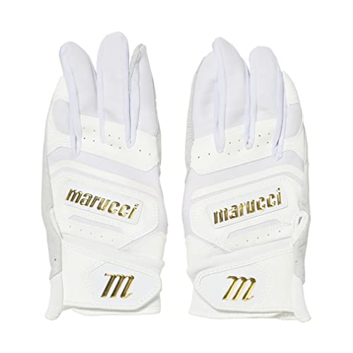 Marucci 2021 PITTARDS Reserve Adult Batting Gloves, White, Adult Large