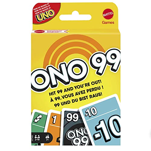 ONO 99 Card Game for Kids & Families, 2 to 6 Players, Adding Numbers, Gift for Ages 7 Years & Older