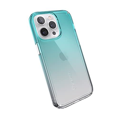 Speck Products Gemshell Ombre iPhone 13 Pro Case, Totally Teal Fade/Clear