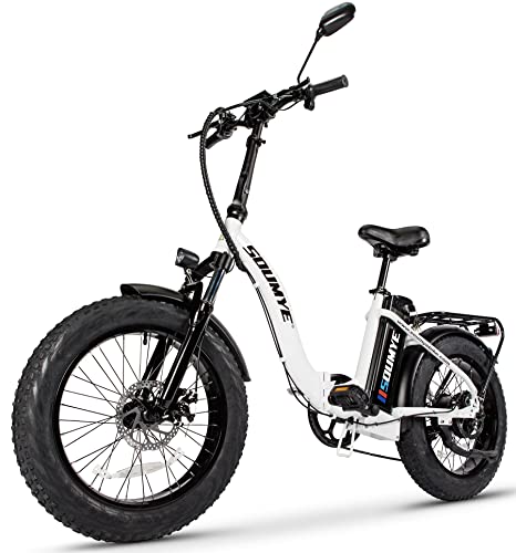 Soumye 48V 750W13AH 20″ x4.0 Adult Step-Over/Step-Thru Folding Fat Tire E-Bike Mountain Electric Bicycle Beach Cruiser Snow Bike…