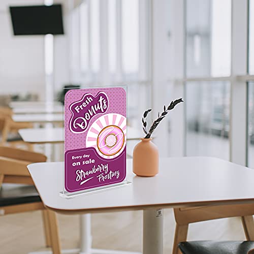 3 Pack Acrylic Sign Holder, 8.5 x 11 inches Clear Table Menu Display Stand Desktop Display Stand Paper Holder Table Top Sign Holder Suitable for Restaurants, Office, Home, Store | The Storepaperoomates Retail Market - Fast Affordable Shopping
